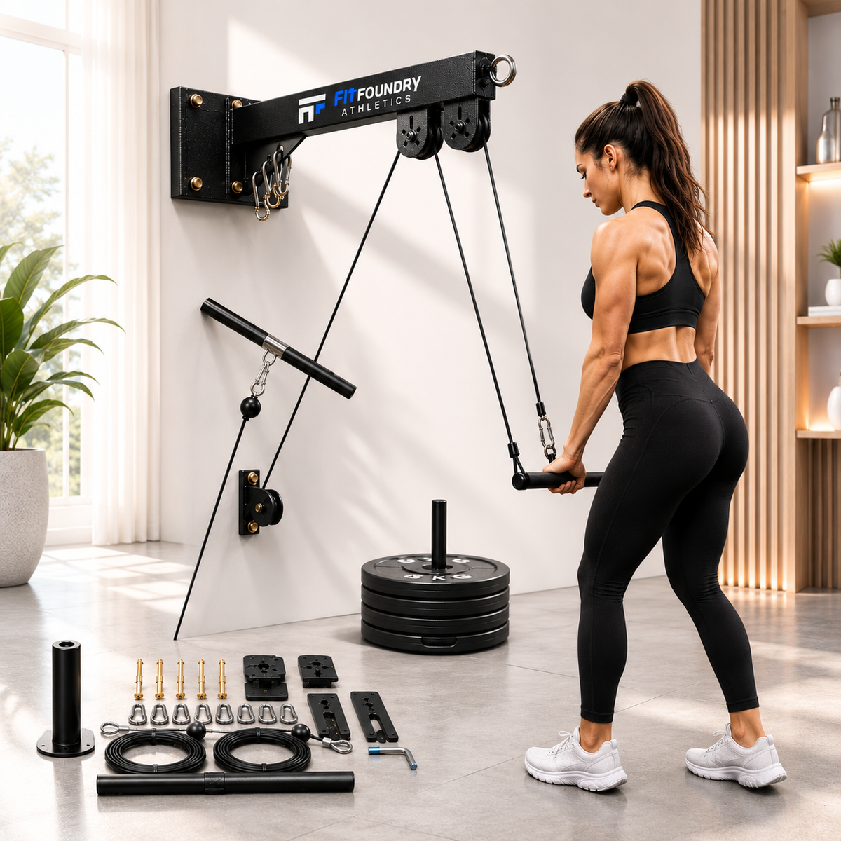 Pro Wall-Mounted Pulley Gym System